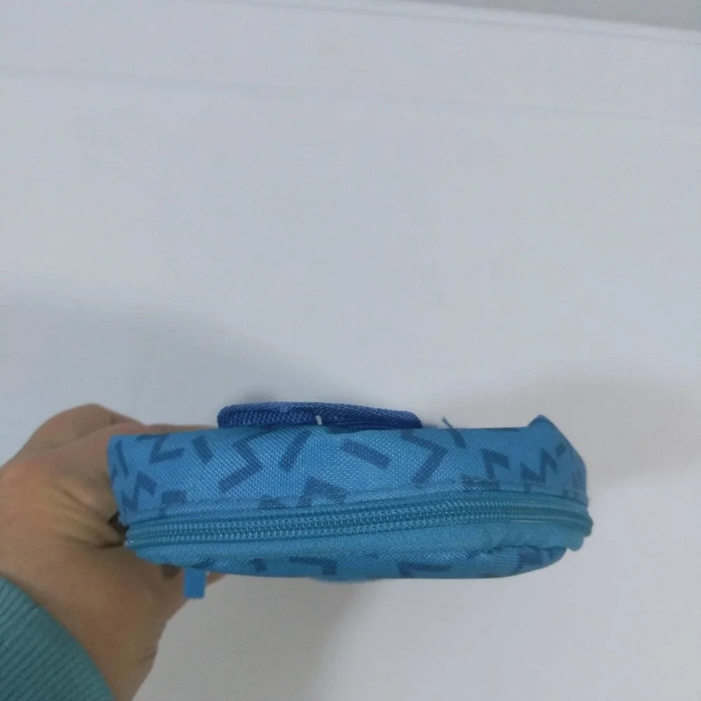 YOOBI Pencil Case Backpack Blue Zig Zag Pattern
